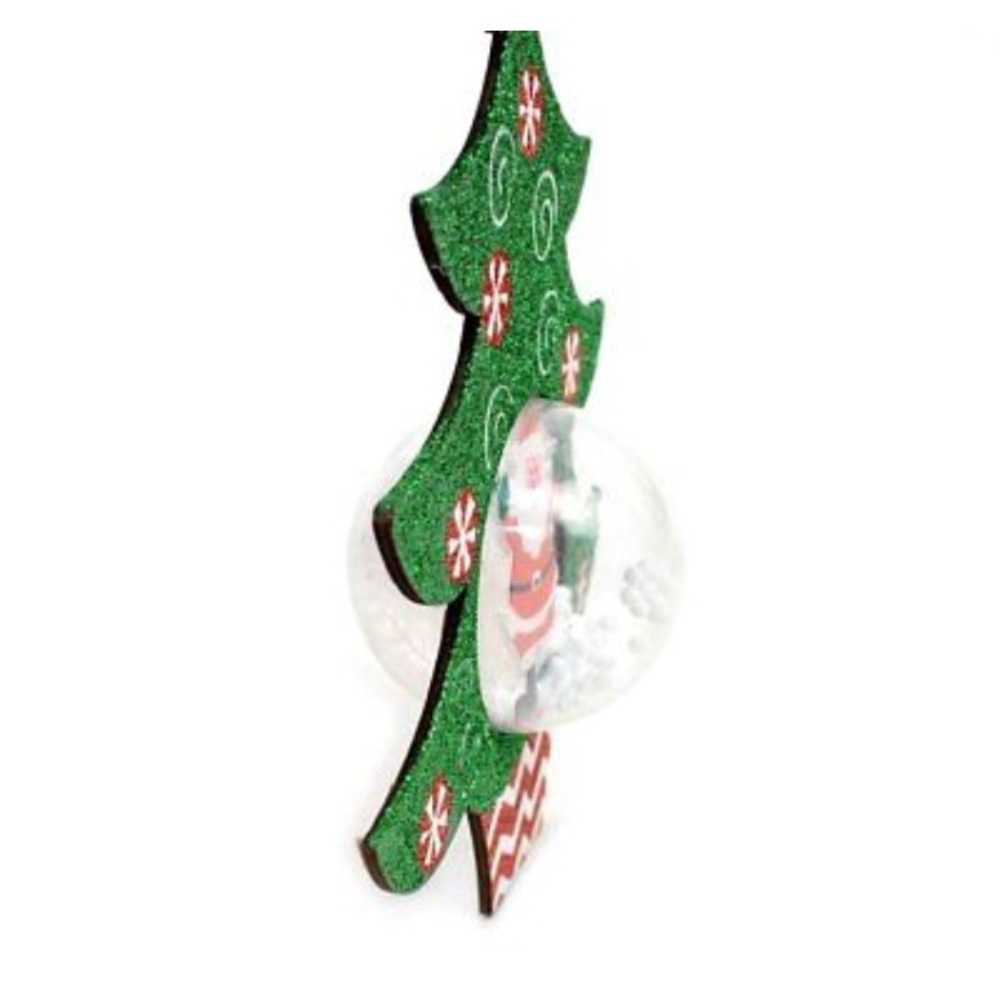 Holiday Sparkly Christmas Tree Ornament with Dome - Picture 2 of 3
